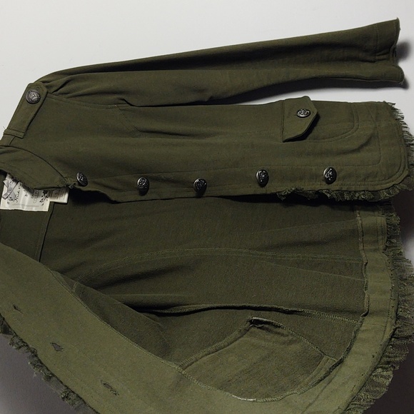 NICK & MO Exclusive Collection Army Green Utility Jacket Womens Size Small - Picture 6 of 16
